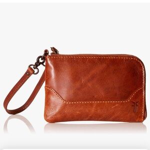 New Frye Melissa Wristlet Cognac